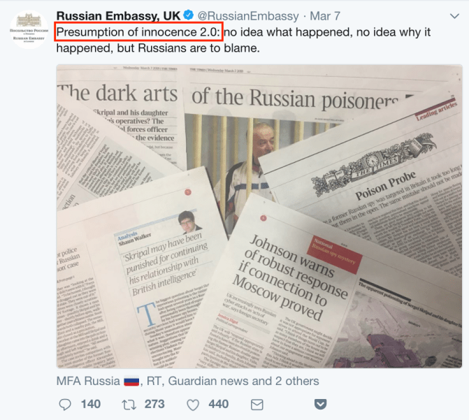 Presumption of innocence Skripal